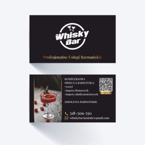 wizytówki nowy sącz dla firmy whisky bar