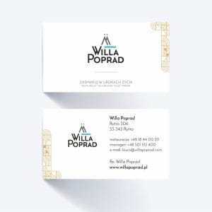 wizytówki nowy sącz dla firmy willa poprad