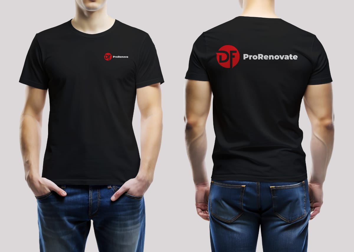 nazwa firmy na koszulce firmowej